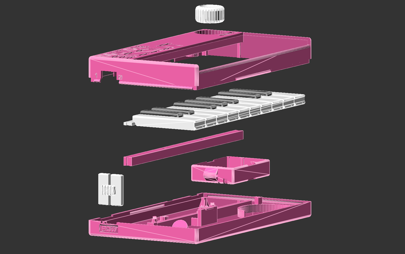 Scout 3D-printed parts