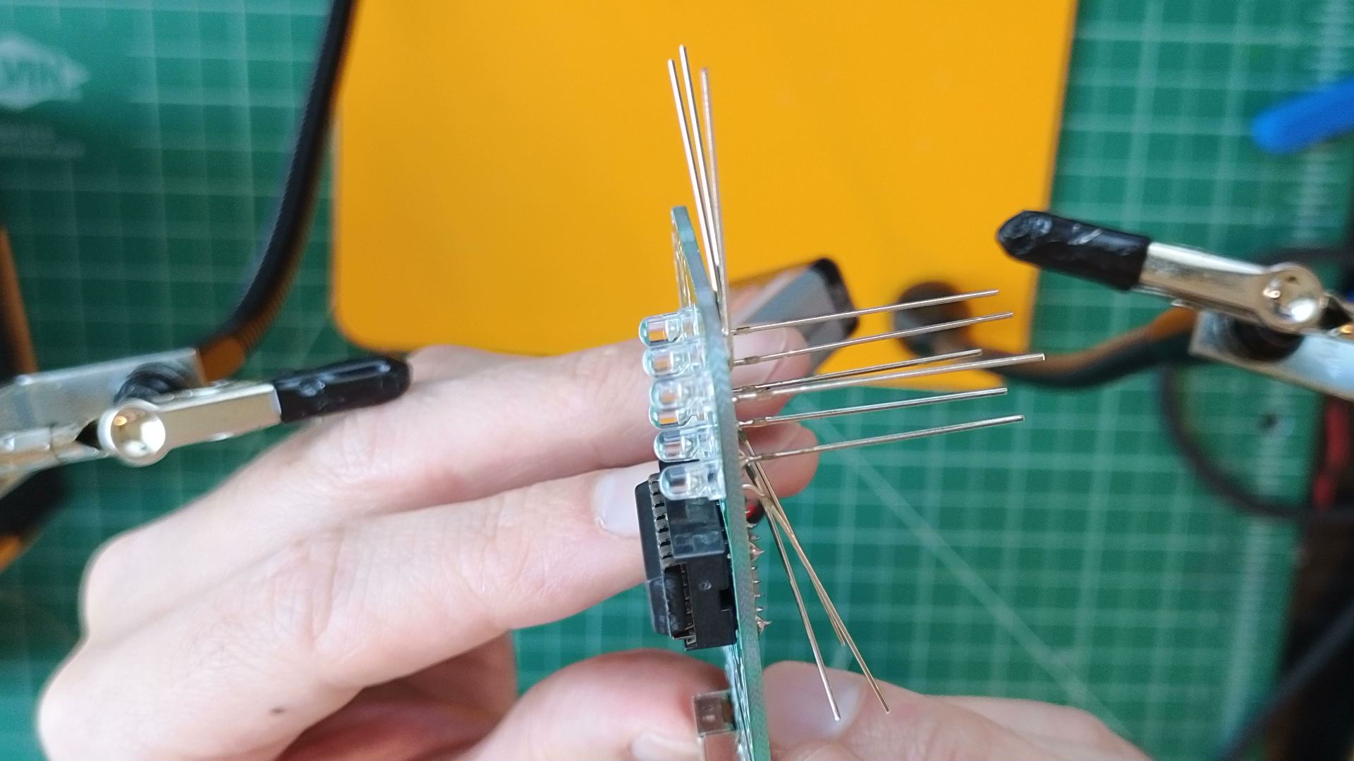 LEDs positioned flat in PCB