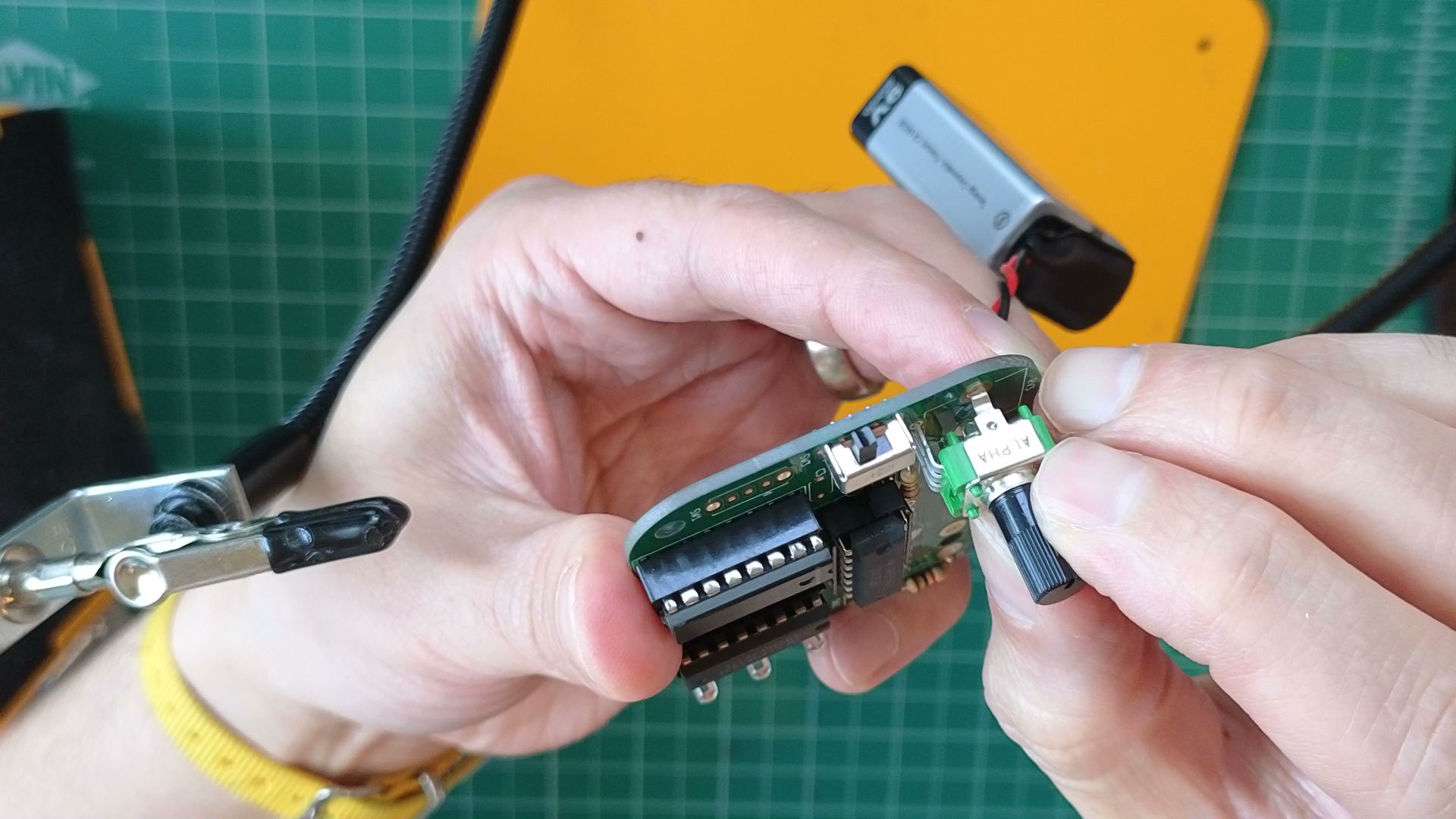 potentiometer inserted